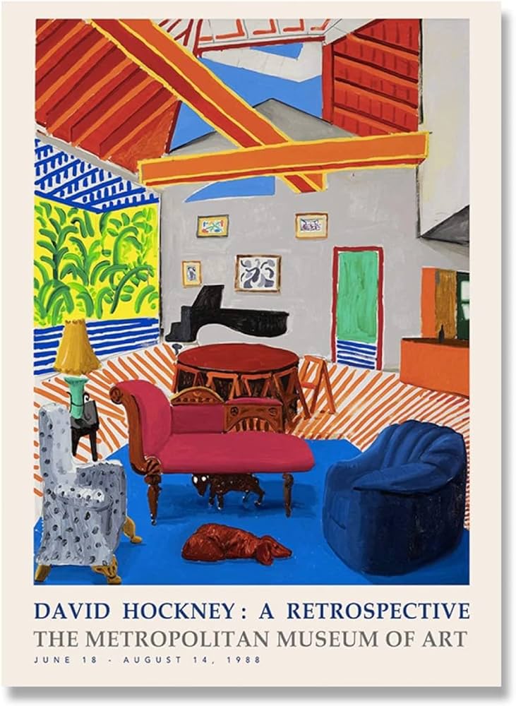 専用出品【額付50cm×50cmポスター】デイヴィッド・ホックニー 「両親