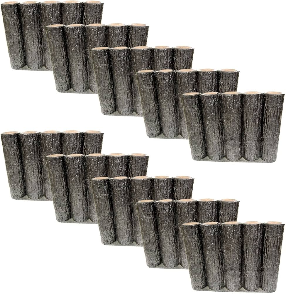 Amazon | サンポリ 樹脂製擬木はなえ80φ 5連平行杭タイプ H300 (10本