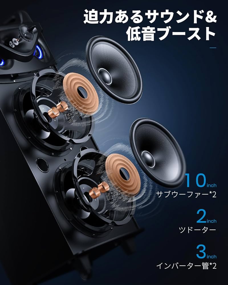 Amazon.co.jp: Moukey カラオケスピーカーセット ポータブルスピーカー