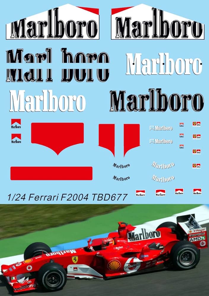 Amazon.co.jp: Decal 1/24 Decals X Ferrari F2004 Michael Schumacher