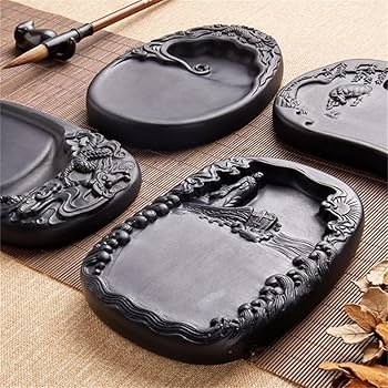 Amazon | 硯 墨池 すずり 硯石 澄泥硯 中国四大名硯の一つ 墨池 天然