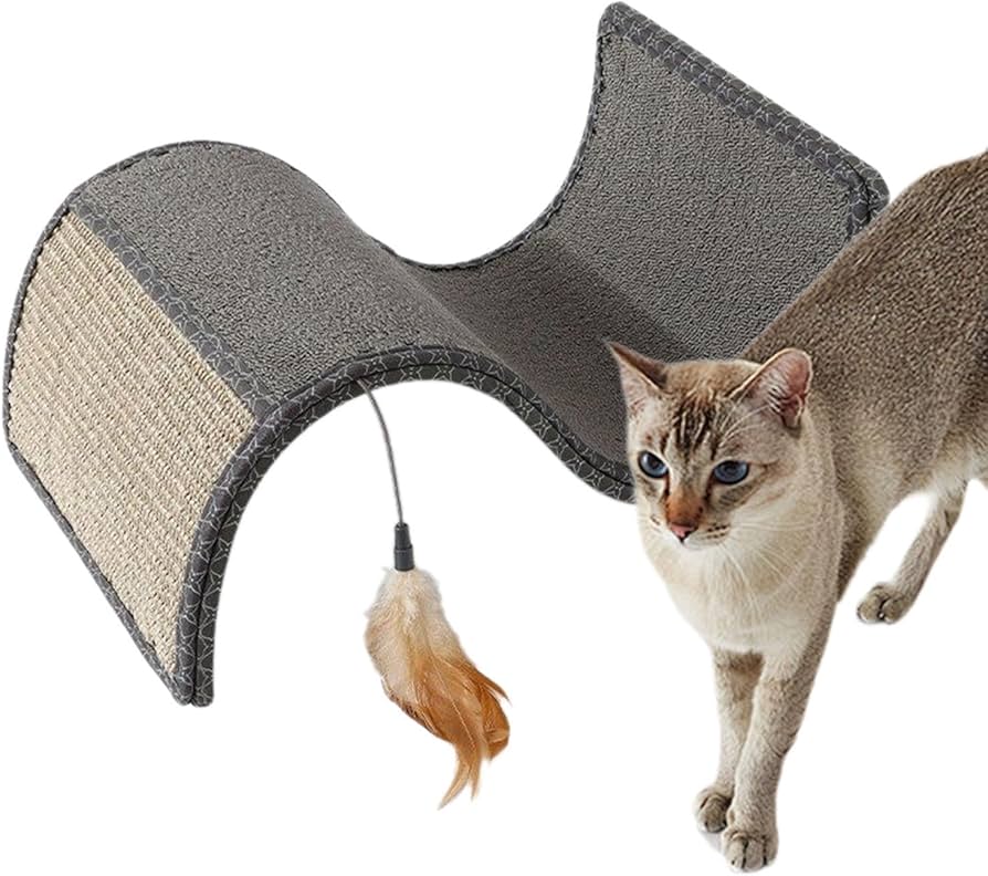 Amazon | Fonowx S字型猫用爪とぎ 室内猫用 多目的睡眠用爪とぎボード