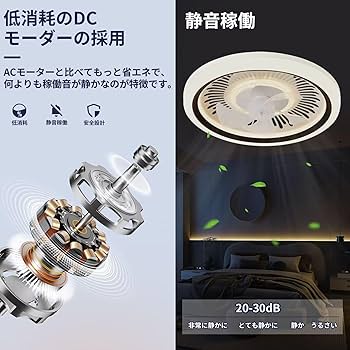 Amazon.co.jp : ZXhome シーリングファンライト ファン 50cm 扇風機