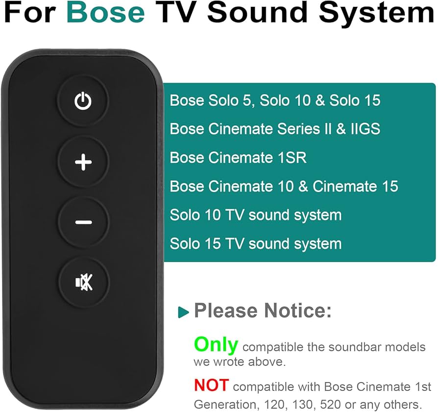 Amazon | 交換用リモコン Bose Solo 5 10 15 サウンドバー用 Bose Solo