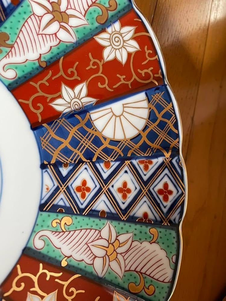 古伊万里 染錦 山水牡丹菊紋 長皿 柴田コレクション同手 E406AS-DBs 古