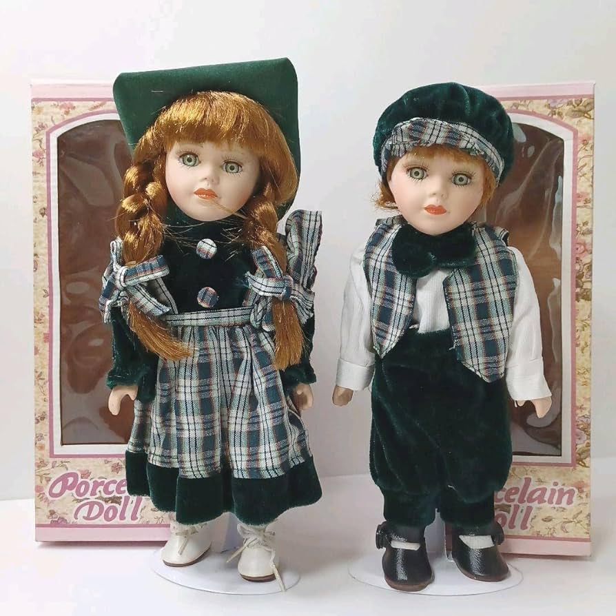 Amazon.co.jp: Porcelain Doll ポーセリンドール 人形ビスクドール 2人