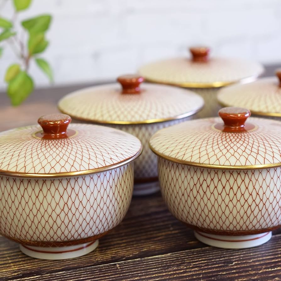 大明年製 蓋付き器 5客セット 大明年製 蓋付き器 5客セット 大明年製