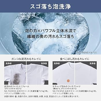 Amazon | パナソニック 全自動洗濯機 7kg NA-FA7H3-C ナチュラル