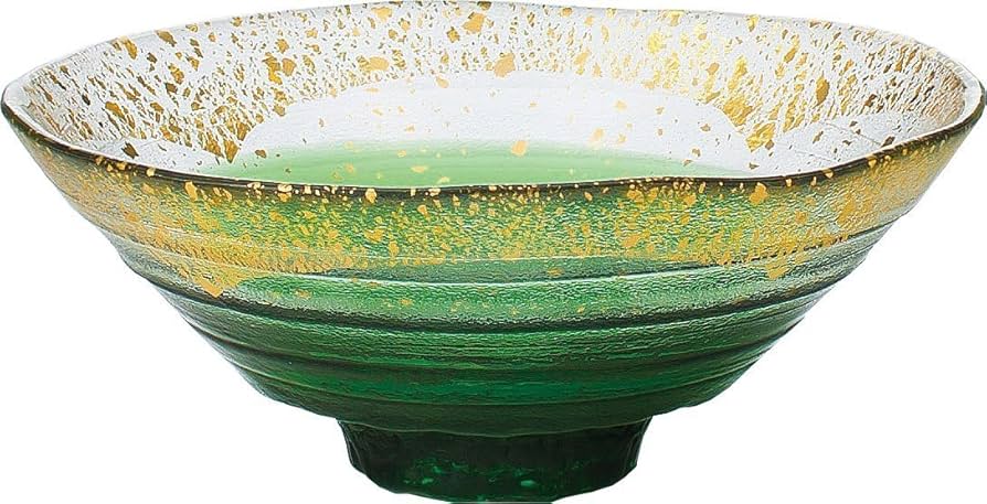 Amazon｜東洋佐々木ガラス お皿 金箔鉢 金箔鉢 緑溜 12個セット 日本製