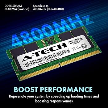 A-Tech 16GB DDR5 4800MHz PC5-38400 CL40 SODIMM 1.1V Non-ECC