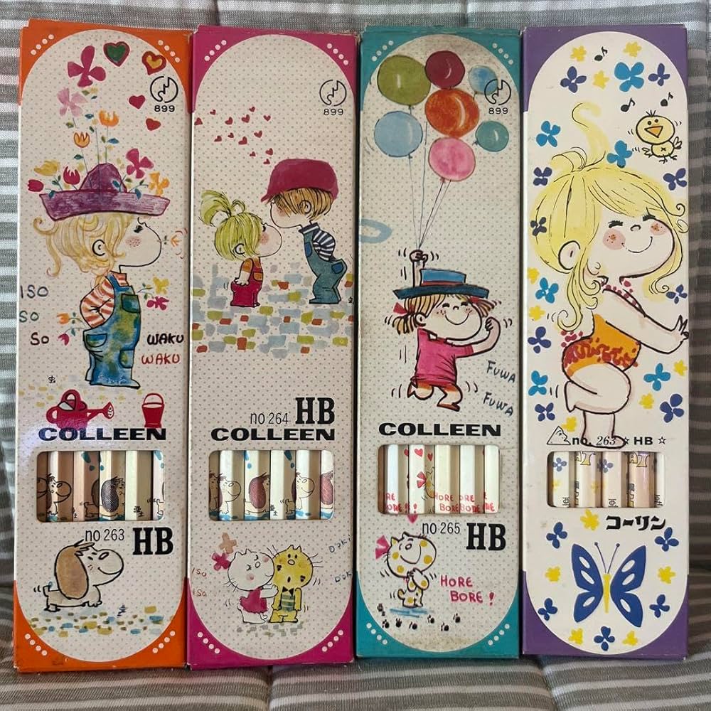 Amazon | 昭和レトロ 水森亜土 亜土ちゃん コーリン鉛筆（HB）4ダース