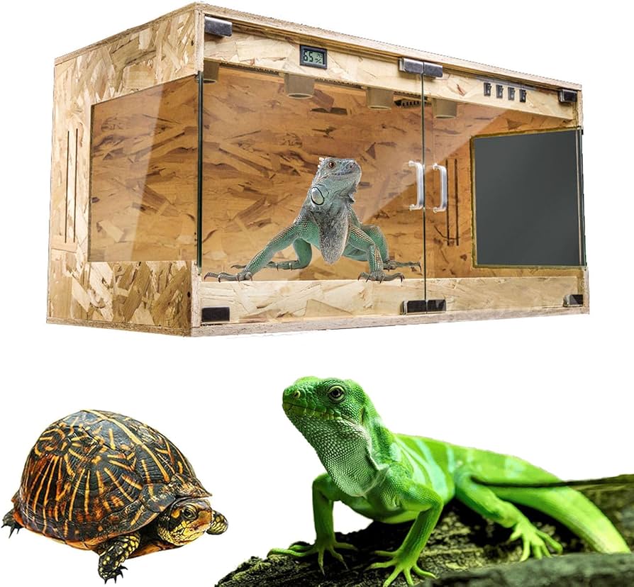 Amazon | Gwufiu 爬虫類 ケージ 120cm 大型 特大 亀トカゲヘビ飼育