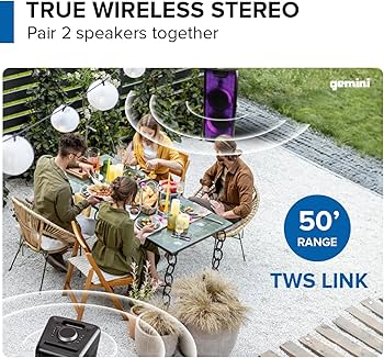 Amazon.com: Gemini Bluetooth Speaker 1000W with LED Light Show