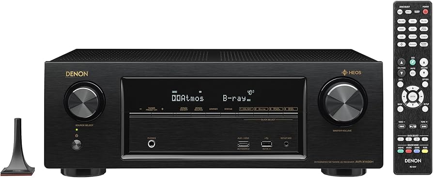 DENON AVアンプ AVR-X1400H リモコンSpotify対応美品 DENON AVアンプ