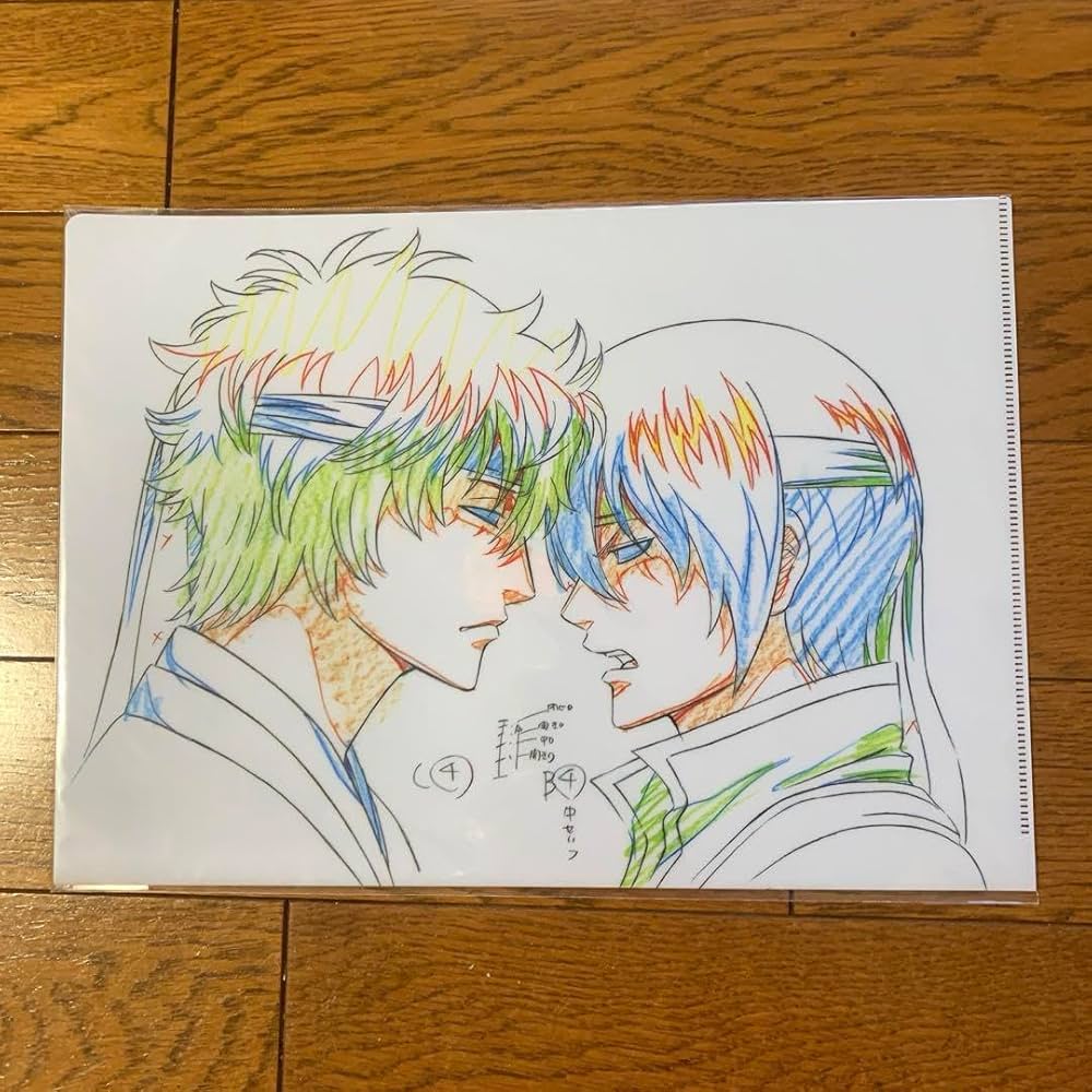 Amazon.co.jp: 銀魂 原画クリアファイル 白夜叉 銀時 高杉 攘夷