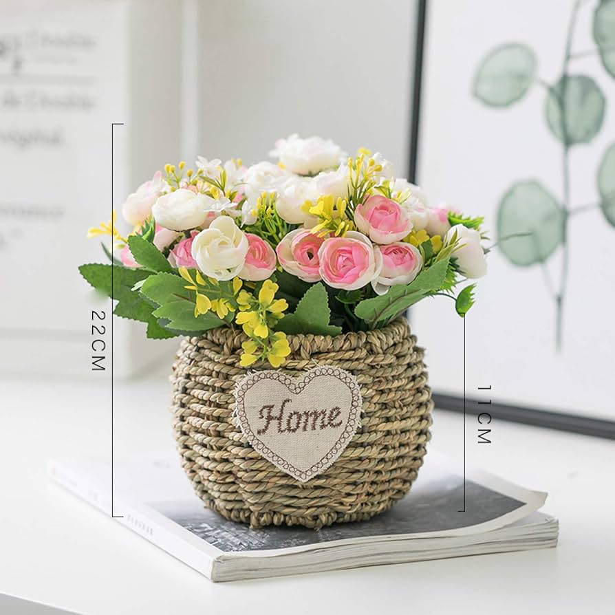 ヴィンテージクラフトフラワーアレンジメント花瓶装飾創造的な装飾品