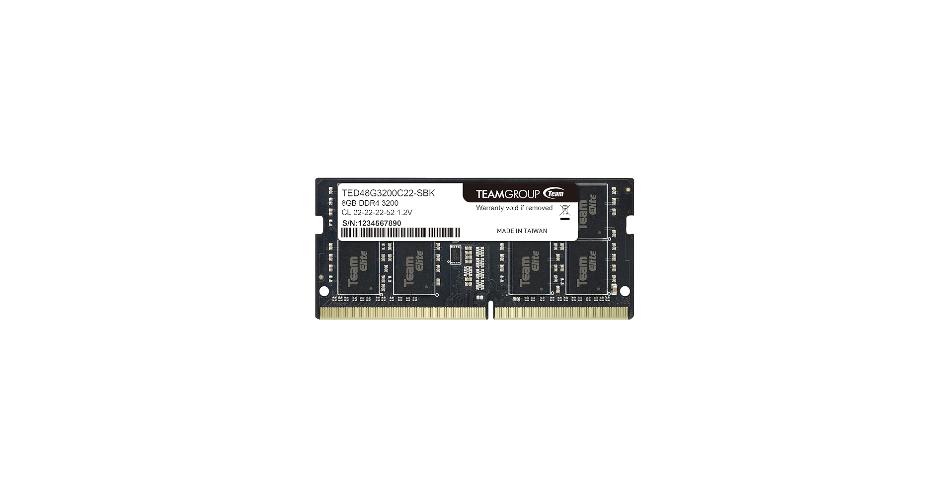 TEAMGROUP Elite DDR4 8GB Single 3200MHz PC4-25600 CL22 Unbuffered