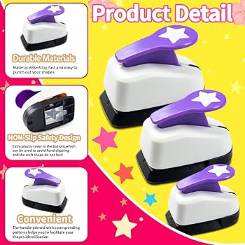 Amazon.co.jp: スターペーパーパンチ 3/8インチ 1インチ 5/8インチ 星
