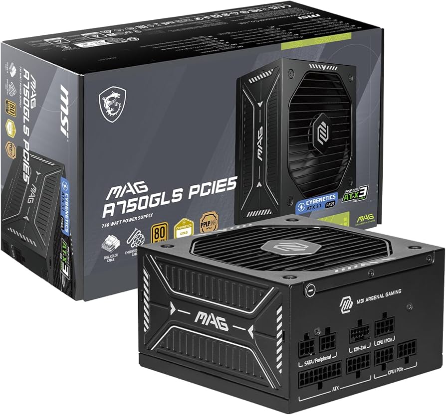 Amazon.com: MSI MAG A750GLS PCIE5, Fully Modular Compact Gaming