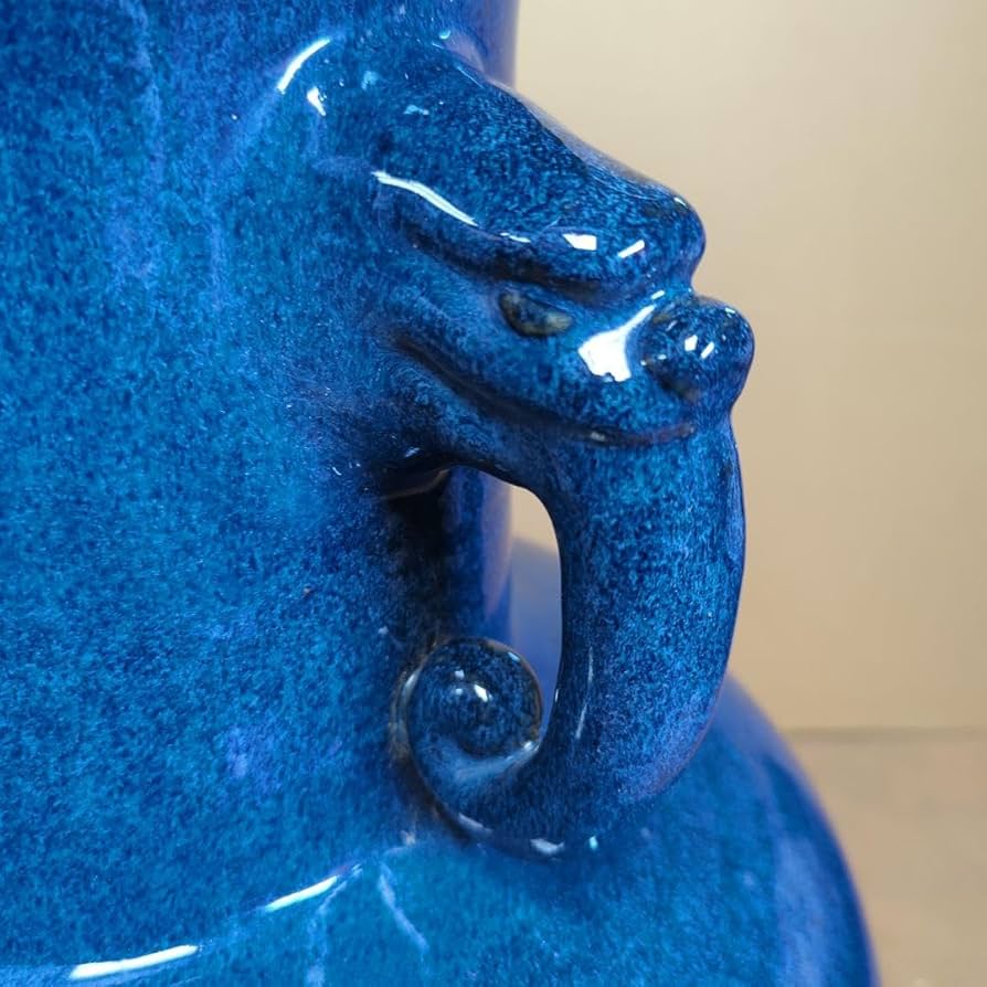 信楽焼】生子釉象鼻耳付花瓶 Amazon.co.jp: 信楽焼生子釉象鼻