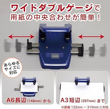 Amazon.co.jp: カール事務器 穴あけパンチ 2穴 50枚 ダブルゲージ