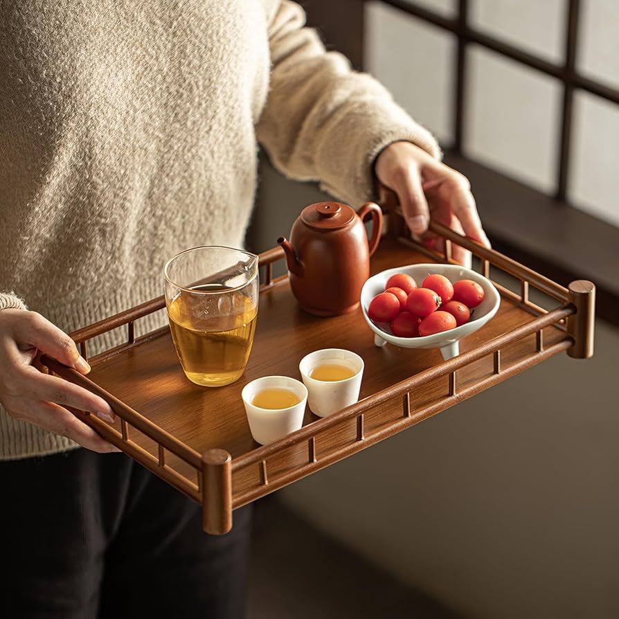 Amazon｜JIKANNOYA トレイ お盆 大きい 竹製 おしゃれ おぼん 長手盆