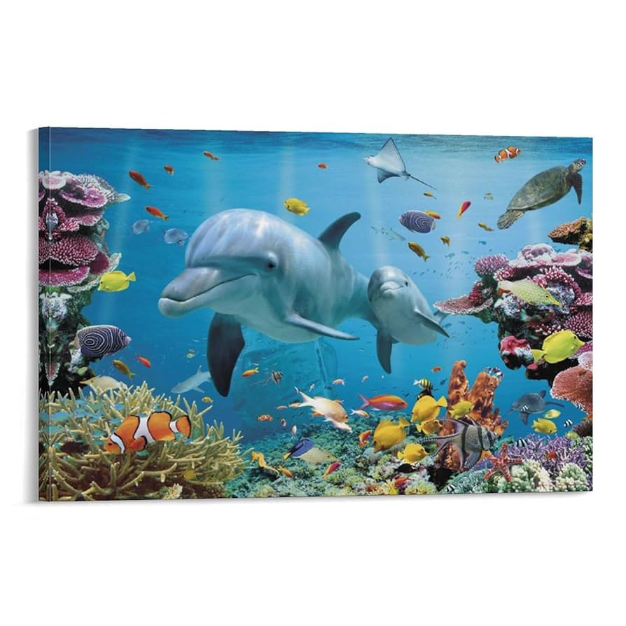 クリスチャンラッセン イルカ 絵画 クリスチャン・リース・ラッセン