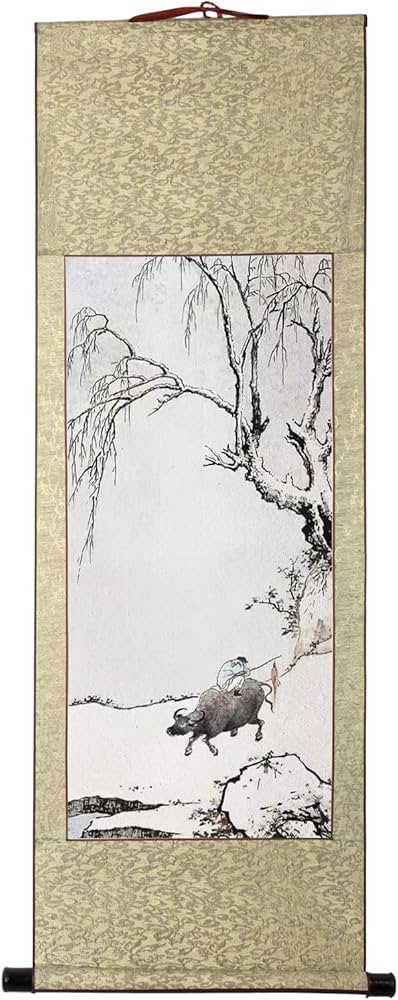 林風眠 風景画 掛け軸 四尺 手描き 中国美術 絵画 書画 風景図