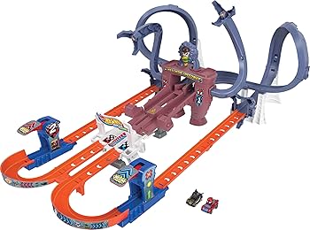 Amazon.com: Hot Wheels Toy Car Track Set, RacerVerse Spider-Man's