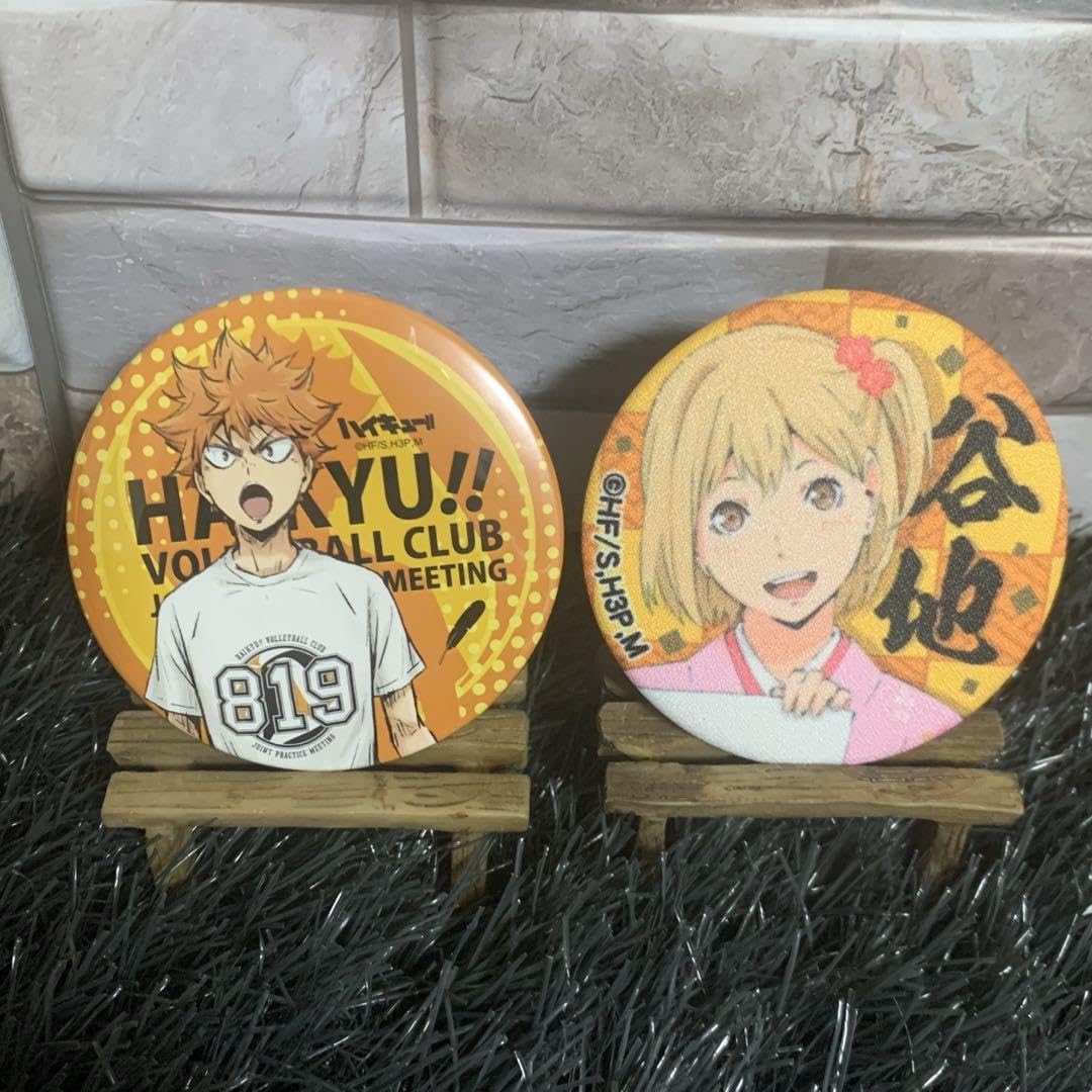 ハイキュー布くるみ缶バッジ烏野日向影山月島山口谷地