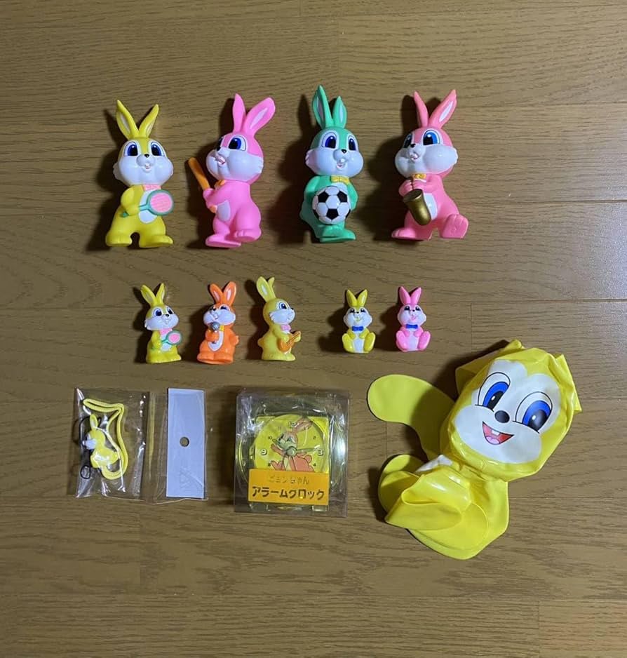 初期ピョンちゃん 超希少 素焼 白ピョンちゃん 1950…60年二体 エスエス