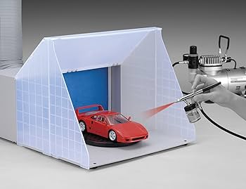 フィギュア塗装セット・エアブラシ、塗装ブース、防毒マスク、ガス缶2