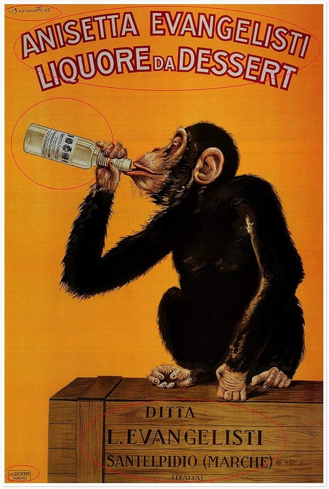 Amazon.com: Antiguos Maps Anisetta Evangelisti Liquore da Dessert