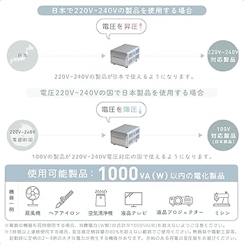 Amazon.co.jp: カシムラ(Kashimura) 海外国内用 変圧器 AC 220V ~ 240V