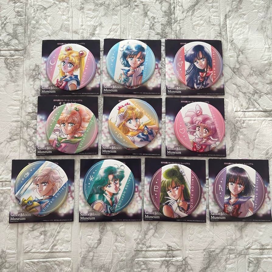 セーラームーン ミュージアム 缶バッジ コンプリート サターン 美少女