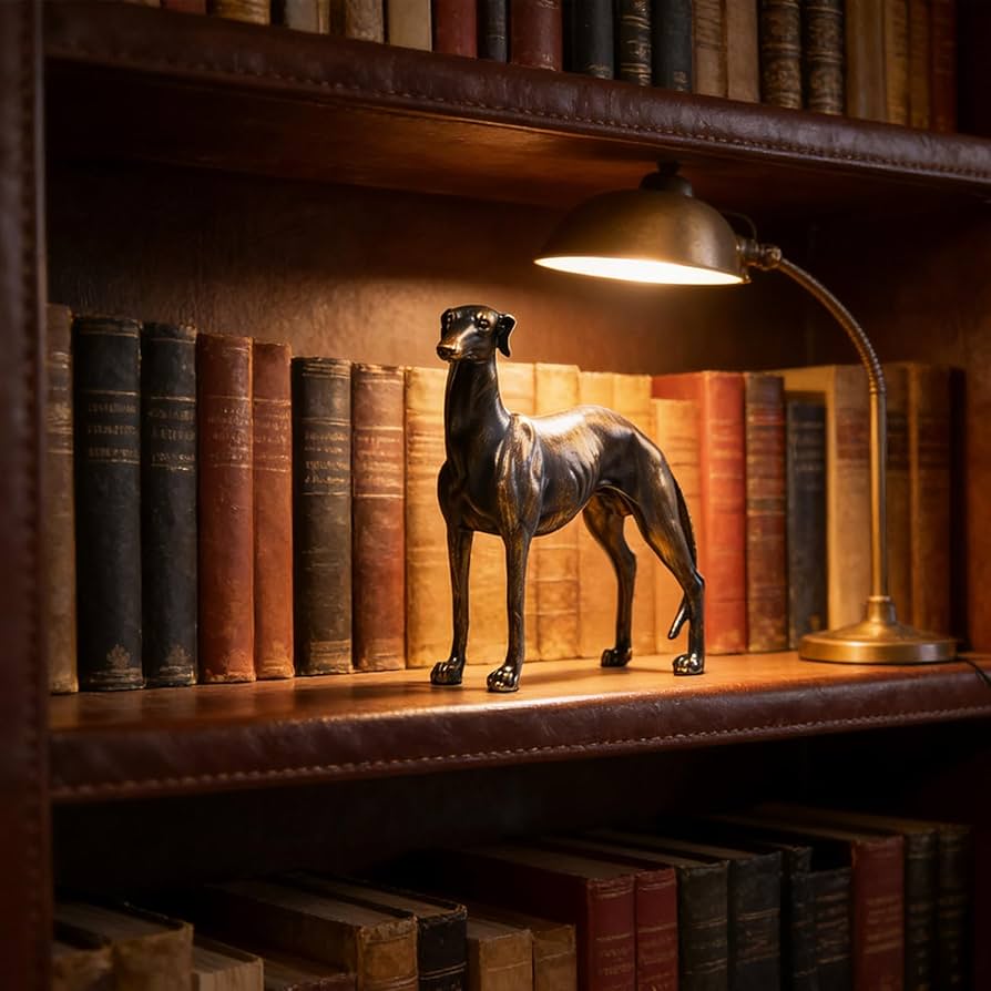 Amazon.co.jp: SHENGTIAN 大型樹脂グレイハウンド像、アンティーク