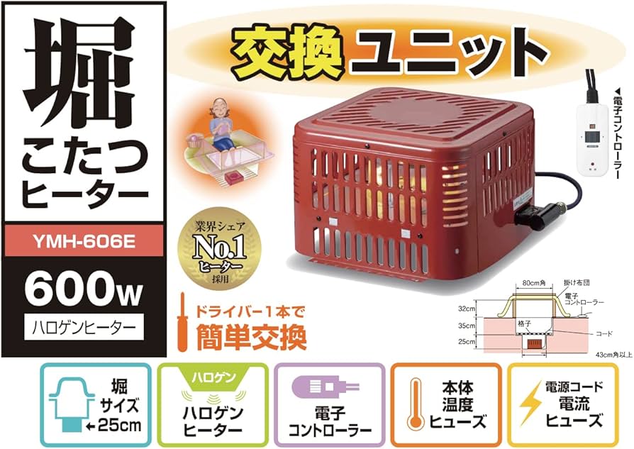 Amazon.co.jp: [山善] 掘りこたつ用 取替ヒーターユニット ハロゲン