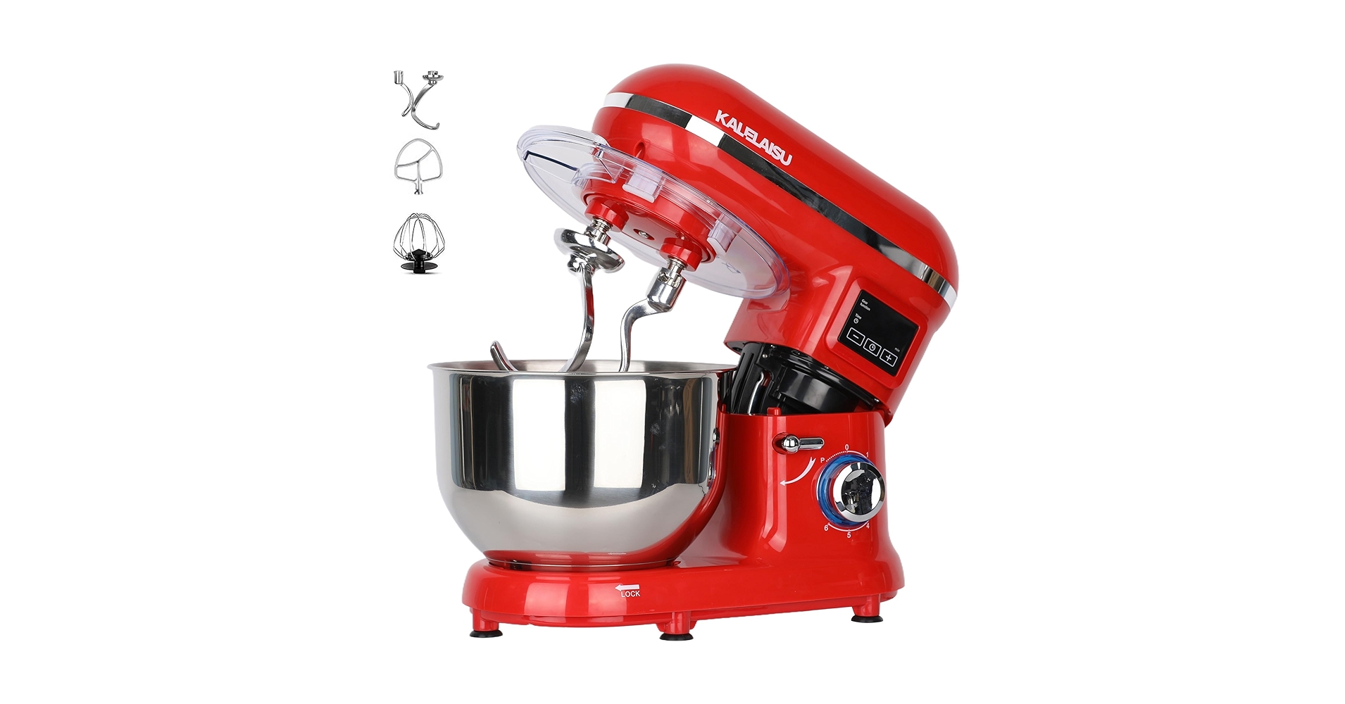 ☆E&B ミキサー 赤 シルバー ステンレスボウル EB-1701X ☆E&B