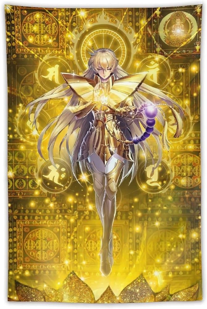 Amazon.co.jp: 乙女座のシャカ 聖闘士星矢 タペストリー 装飾布 壁掛け