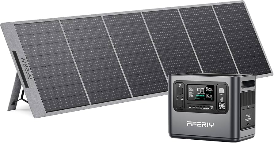 Amazon.co.jp: AFERIY ポータブル電源 1248Wh ソーラーパネル セット