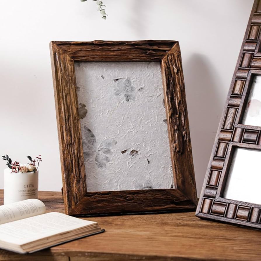 Amazon.co.jp: [XYJP] 古材を使用した木製枠 思い出の写真 絵画 個展