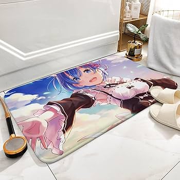 Amazon | バスマット レム アニメのキャラクター カーペット 玄関