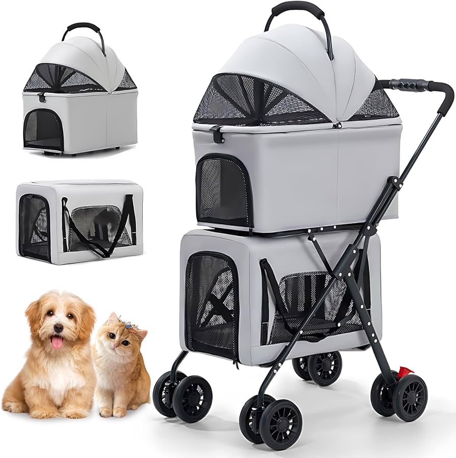 Amazon.co.jp: OXSITO ペットカート 2段式 分離型 多頭飼い対応 軽量