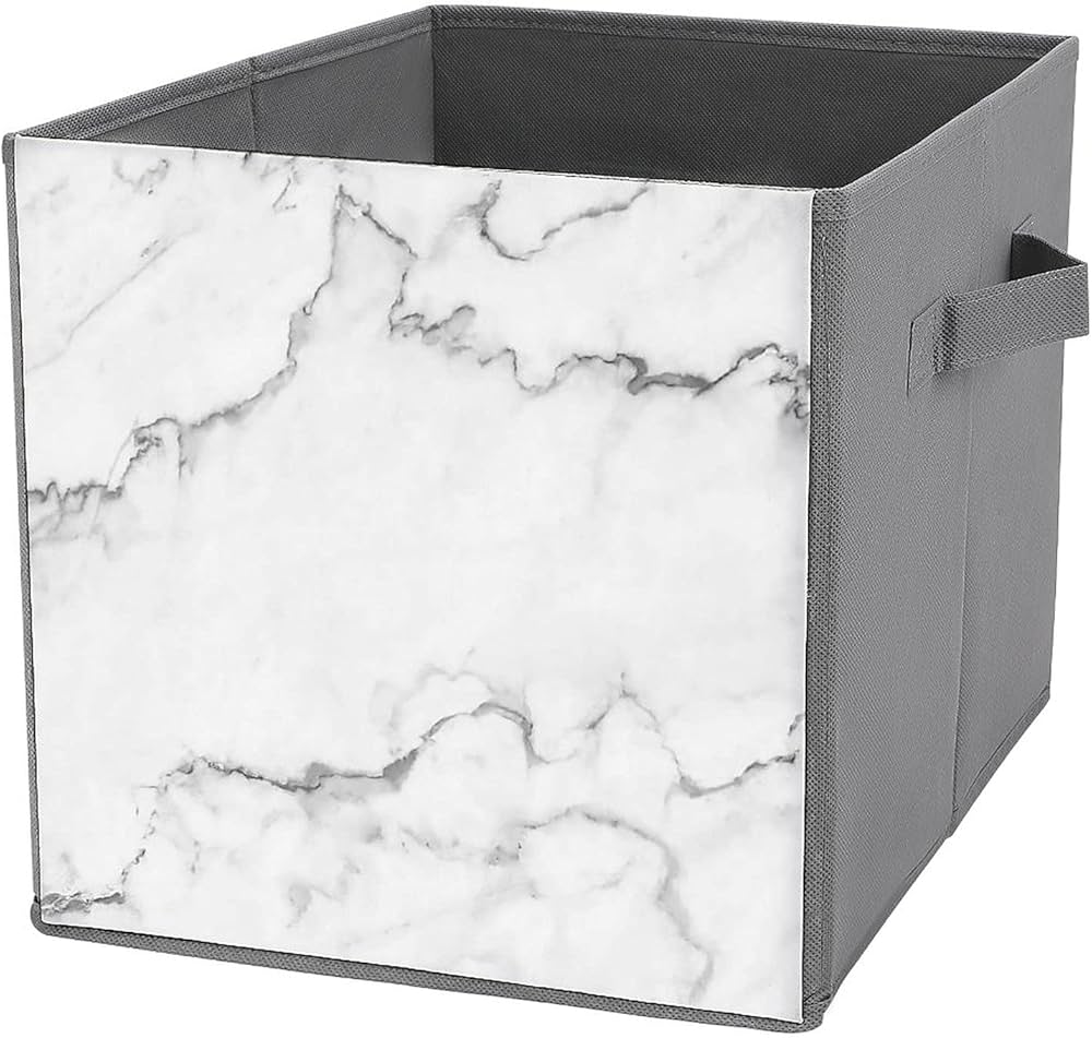 THREEPPY 大理石柄 折り畳み収納カラーボックス 5個セット THREEPPY