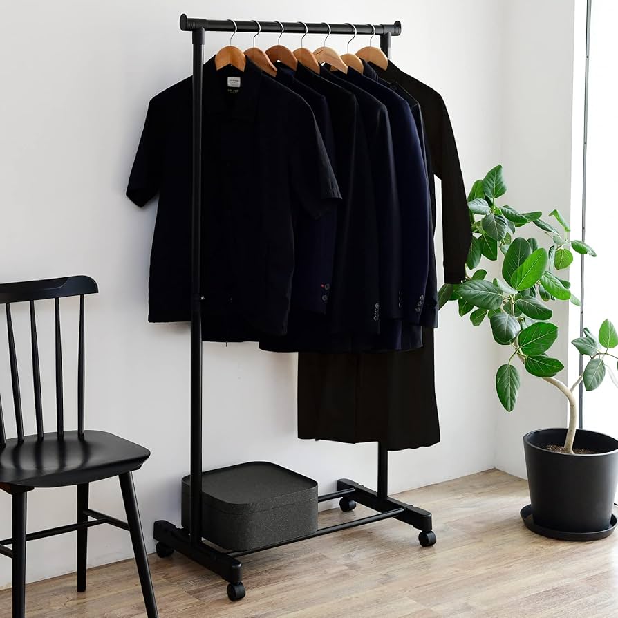 Amazon｜山善(YAMAZEN) ハンガーラック パイプハンガー キャスター付き