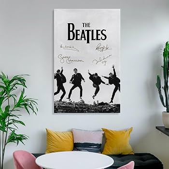 Amazon.com: NJYXART The Beatles Poster Vintage Music Style