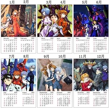 Amazon | EVA 2025年 カレンダー 壁掛け 13ページ 新世紀