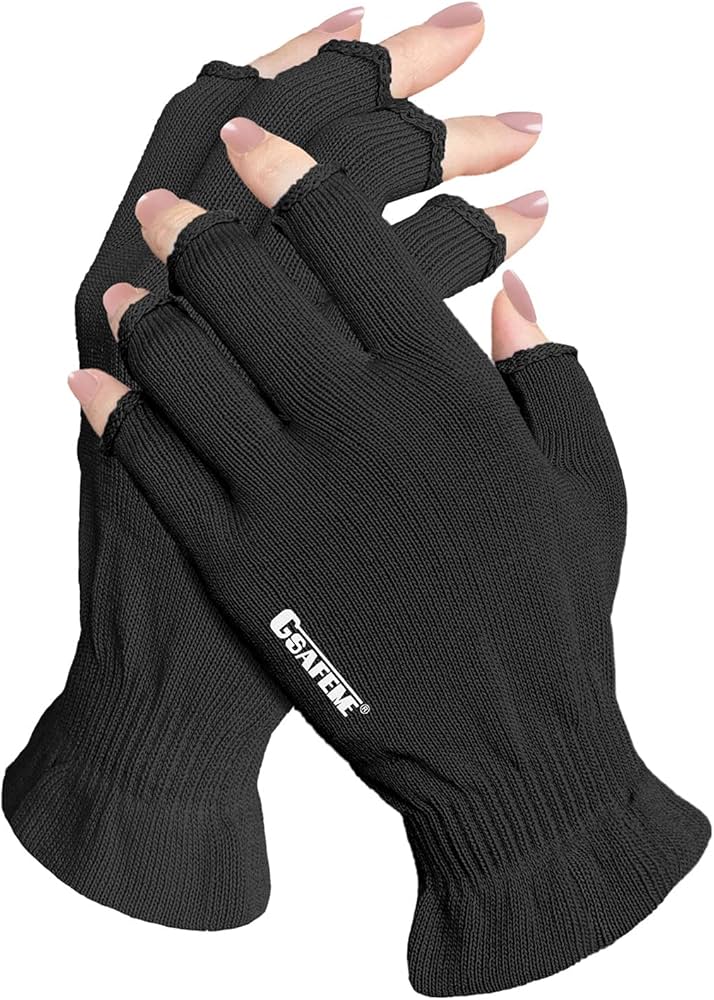 Amazon.com : GSAFEME Cotton Gloves Eczema - Fingerless Touchscreen