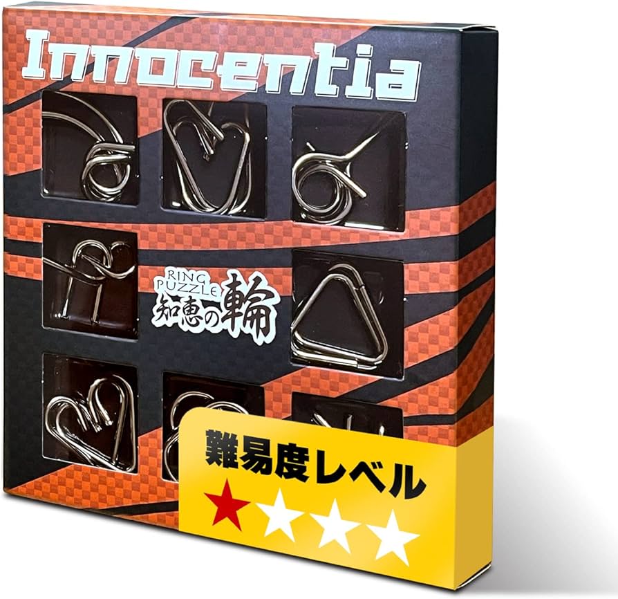 Amazon | [Innocentia] 知恵の輪 セット 【難易度レベル1～4の4種類