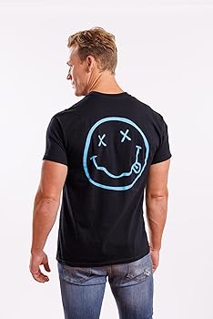 Nirvana Live at Reading Front & Back Adult Black Short Sleeve T